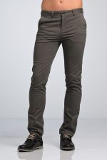 Casual Καθημερινό Ανδρικό Παντελόνι Chino Υφασμάτινο MASSARO Γκρι- Slim fit για όλες τις ώρες