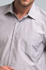 Γκρι Πουκάμισο PAPARAZZI με Τσεπάκι και Μικροσχέδιο - Classic Fit