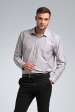 Γκρι Πουκάμισο PAPARAZZI με Τσεπάκι και Μικροσχέδιο - Classic Fit