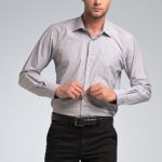 Γκρι Πουκάμισο PAPARAZZI με Τσεπάκι και Μικροσχέδιο - Classic Fit