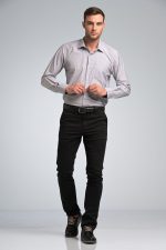 Γκρι Πουκάμισο PAPARAZZI με Τσεπάκι και Μικροσχέδιο - Classic Fit