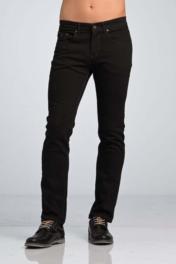 Καθημερινό Denim Ανδρικό Μαύρο Τζιν Massaro – Straight Fit