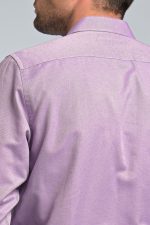 Μωβ Λιλά Πουκάμισο PAPARAZZI με Τσεπάκι και Μικροσχέδιο - Classic Fit