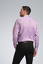 Μωβ Λιλά Πουκάμισο PAPARAZZI με Τσεπάκι και Μικροσχέδιο - Classic Fit