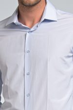 Μπλε Σιέλ Γαλάζιο Πουκάμισο PAPARAZZI χωρίς Τσεπάκι - Slim Fit στενή γραμμή