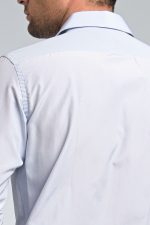 Μπλε Σιέλ Γαλάζιο Πουκάμισο PAPARAZZI χωρίς Τσεπάκι - Slim Fit στενή γραμμή