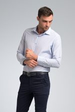 Μπλε Σιέλ Γαλάζιο Πουκάμισο PAPARAZZI χωρίς Τσεπάκι - Slim Fit στενή γραμμή