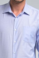 Σιέλ Fil-a-Fil Πουκάμισο PAPARAZZI με Τσεπάκι - Classic Fit