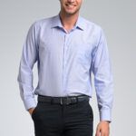 Σιέλ Fil-a-Fil Πουκάμισο PAPARAZZI με Τσεπάκι - Classic Fit