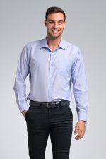 Σιέλ Fil-a-Fil Πουκάμισο PAPARAZZI με Τσεπάκι - Classic Fit