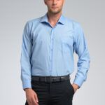 Σιελ Μπλε Λιλά Ανοιχτόχρωμο Πουκάμισο PAPARAZZI με Τσεπάκι - Classic Fit