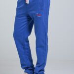 Ανδρικό Παντελόνι Φόρμας με Κέντημα σε Ρουά Χρώμα