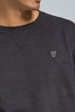 Ανδρικό Φούτερ Χωρίς Κουκούλα με Λαιμόκοψη σε Μαύρο Χρώμα