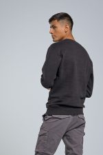 Ανδρικό Φούτερ Χωρίς Κουκούλα με Λαιμόκοψη σε Μαύρο Χρώμα