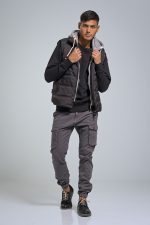 Ανδρικό Φούτερ Χωρίς Κουκούλα με Λαιμόκοψη σε Μαύρο Χρώμα