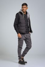 Ανδρικό Φούτερ Χωρίς Κουκούλα με Λαιμόκοψη σε Μαύρο Χρώμα