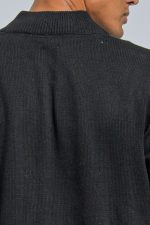 Μαύρη Βαμβακερή Ζακέτα Massaro με Φερμουάρ - Regular Fit