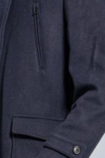 Μάλλινο Ανδρικό Παλτό με Γιλέκο σε Μπλε Χρώμα