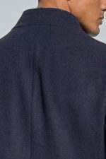 Μάλλινο Ανδρικό Παλτό με Γιλέκο σε Μπλε Χρώμα