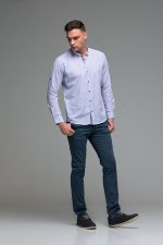 Καλοκαιρινό Ανδρικό Chino Παντελόνι MASSARO Μπλε Denim- Slim fit