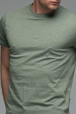 Μονόχρωμο πράσινο ανδρικό κοντομάνικο T-SHIRT