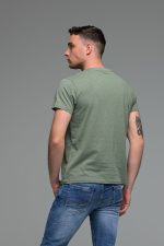 Μονόχρωμο πράσινο ανδρικό κοντομάνικο T-SHIRT