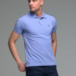 Μονόχρωμο Ανδρικό Πόλο Μπλουζάκι Μωβ Lavender Basic Collection- Slim Fit