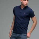Μονόχρωμο Ανδρικό Πόλο Μπλουζάκι Μπλε Navy Basic Collection- Slim Fit