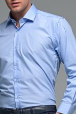 Μπλε Σιελ Ανοιχτόχρωμο Πουκάμισο PAPARAZZI με Τσεπάκι - Classic Fit