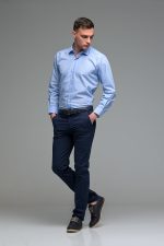 Μπλε Σιελ Ανοιχτόχρωμο Πουκάμισο PAPARAZZI με Τσεπάκι - Classic Fit