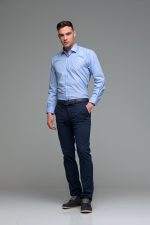 Μπλε Σιελ Ανοιχτόχρωμο Πουκάμισο PAPARAZZI με Τσεπάκι - Classic Fit