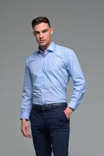 Μπλε Σιελ Ανοιχτόχρωμο Πουκάμισο PAPARAZZI με Τσεπάκι - Classic Fit