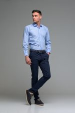 Μπλε Σιελ Ανοιχτόχρωμο Πουκάμισο PAPARAZZI με Τσεπάκι - Classic Fit