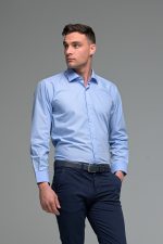 Μπλε Σιελ Ανοιχτόχρωμο Πουκάμισο PAPARAZZI με Τσεπάκι - Classic Fit