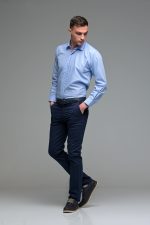 Μπλε Σιελ Ανοιχτόχρωμο Πουκάμισο PAPARAZZI με Τσεπάκι - Classic Fit