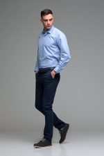 Μπλε Σιελ Ανοιχτόχρωμο Πουκάμισο PAPARAZZI με Τσεπάκι - Classic Fit