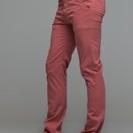 Καλοκαιρινό Ανδρικό Παντελόνι Chino MASSARO Κοραλί- Straight fit