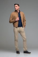 Ανδρικό Κοντομάνικο Πόλο Μπλε Navy SW με Μπλε Πατιλέτα- Slim Fit