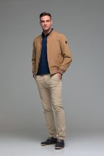 Ανδρικό Κοντομάνικο Πόλο Μπλε Navy SW με Μπλε Πατιλέτα- Slim Fit