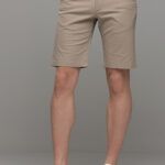 Φθηνή Καλοκαιρινή Μπεζ Ανδρική Βερμούδα Chino Βαμβακερή για κάθε μέρα