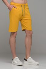 Φθηνή Αθλητική Μουσταρδί Ανδρική Μακό Βερμούδα Αθλητική καλοκαίρι