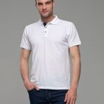 Φθηνό άσπρο λευκό Ανδρικό Πόλο Μπλουζάκι FR με Μπλε Πατιλέτα - Regular Fit