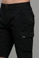 Ανδρική Cargo Βερμούδα με Τσέπες σε μαύρο χρώμα