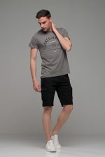 Ανδρική Cargo Βερμούδα με Τσέπες σε μαύρο χρώμα