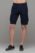 Ανδρική Cargo Βερμούδα με Τσέπες σε Μπλε Χρώμα