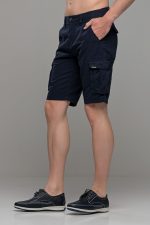 Ανδρική Cargo Βερμούδα με Τσέπες σε Μπλε Χρώμα