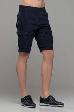 Ανδρική Cargo Βερμούδα με Τσέπες σε Μπλε Χρώμα