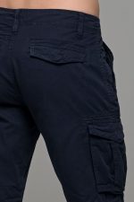 Ανδρική Cargo Βερμούδα με Τσέπες σε Μπλε Χρώμα