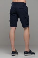 Ανδρική Cargo Βερμούδα με Τσέπες σε Μπλε Χρώμα