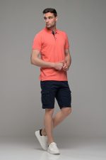 Ανδρική Cargo Βερμούδα με Τσέπες σε Μπλε Χρώμα